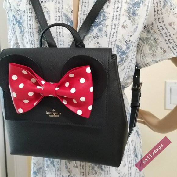 KATE SPADE MINNIE MOUSE DISNEY BLACK BACKPACK - Picture 8 of 15